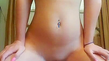 College Girl Wicked Masturbation with Piercings and Big Boobs!