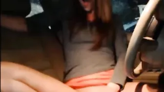 Wet & Wild Masturbation Session / Teen Babe Homemade Orgasm in Rainy Car!