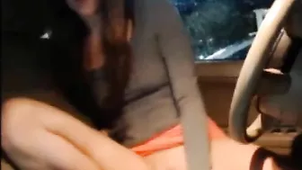Wet & Wild Masturbation Session / Teen Babe Homemade Orgasm in Rainy Car!
