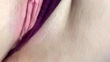 Amateur Brunette Fingered Herself in Homemade Masturbation Selfie with Shaved Pussy