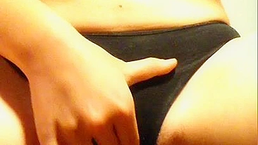 Unshaven Amateur with Big Boobs Fingers Hairy Pussy in Homemade Selfie