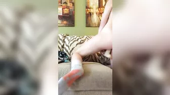 Amateur Teen Masturbates with Dildo in Homemade Skinny Fit Selfie