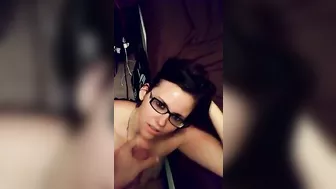 Amateur Brunette GF Masturbates & Cums with Facial Orgasm!