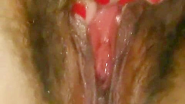 Homemade Masturbation with Squirting Orgasm & Hairy Pussy