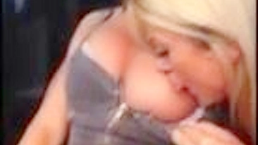 Amateur Babes Licking on Road Trip - Homemade Lesbian Masturbation