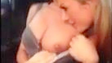 Amateur Babes Licking on Road Trip - Homemade Lesbian Masturbation
