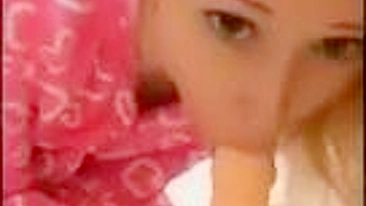 Small Tits Blonde Teen Masturbates with Dildo in Homemade Porn!