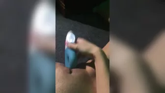 Amateur Shaved Pussy Masturbates with Rabbit Vibrator for Intense Orgasm