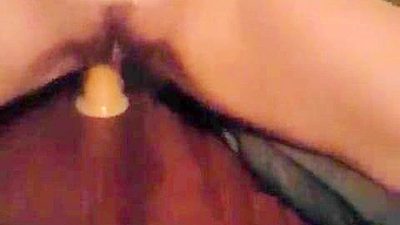 Amateur Girlfriend Loud Masturbation with Dildo Fuck & Orgasm