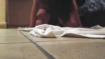 College Brunette Kelly Homemade Masturbation with Big Dildo and Cumming Orgasm