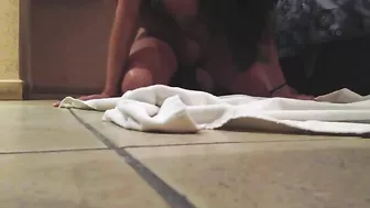 College Brunette Kelly Homemade Masturbation with Big Dildo and Cumming Orgasm