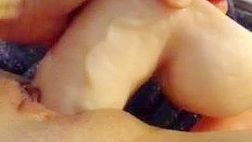 Massive Masturbation with Shaved Pussy & Huge Pinky Dildos