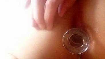 Amateur Anal Masturbation with Homemade Sex Toys