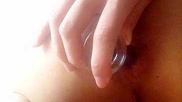 Amateur Anal Masturbation with Homemade Sex Toys