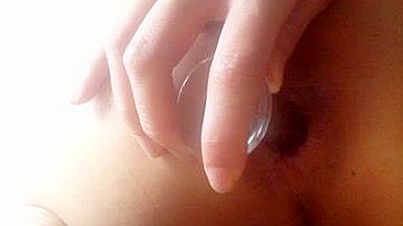 Amateur Anal Masturbation with Homemade Sex Toys