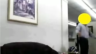 Asian Girl Secret Masturbation Cam Session at Work with Dildo & Glasses