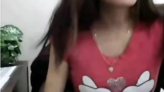 Asian Girl Secret Masturbation Cam Session at Work with Dildo & Glasses