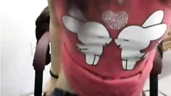 Asian Girl Secret Masturbation Cam Session at Work with Dildo & Glasses