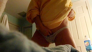 College Teen Homemade Masturbation Porn with Fingering and Young Panties