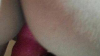 MILF Masturbates with Pink Dildo in Homemade Amateur Fuck Video