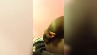 Anal Squirting Orgasm with Black Ebony Girl and Butt Plug