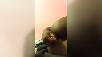 Anal Squirting Orgasm with Black Ebony Girl and Butt Plug