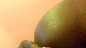 Anal Squirting Orgasm with Black Ebony Girl and Butt Plug