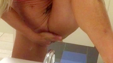 Blonde Amateur Fingered Herself in Public, Wetting Her Pussy with Selfies!