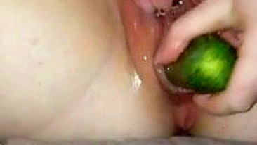 MILF Wet Pussy Orgasms with Cucumber & Dildo! #Homemade #Amateur_Masturbation