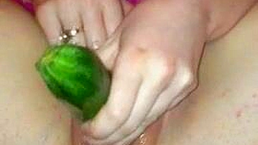 MILF Wet Pussy Orgasms with Cucumber & Dildo! #Homemade #Amateur_Masturbation