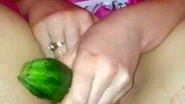 MILF Wet Pussy Orgasms with Cucumber & Dildo! #Homemade #Amateur_Masturbation