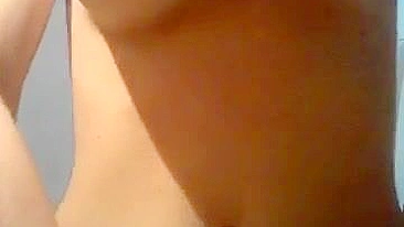 Brunette Babe Homemade Masturbation Selfies with Big Boobs and Tits