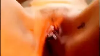 Busty Amateur Masturbates with Pierced Pussy in Closeup
