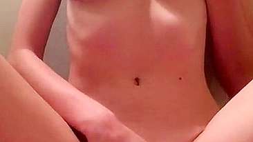 Brunette Babe Fingers Her Big Boobs in Homemade Masturbation Video