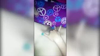 Skinny Small Tits Amateur Masturbates on Selfie with Fingering and Homemade Toy