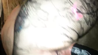 MILF Masturbates with Huge Dildo in Lingerie and Stockings