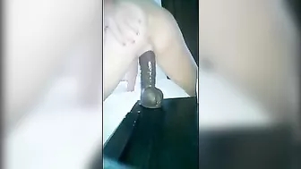 MILF Orgasmic From Masturbation with Big Black Dildo! MILF Orgasmic From Masturbation with Big Black Dildo!