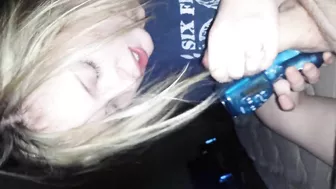 Blonde GF Masturbation Session with BJ, Rim Job & Dildo Play!