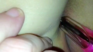 Girlfriend Homemade Masturbation with Anal Dildo and Amateur Ass Play