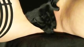 MILF Mom Hot Homemade BJ & Masturbation in Pantyhose
