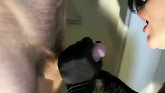 MILF Mom Hot Homemade BJ & Masturbation in Pantyhose