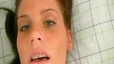 Braces Babe Masturbation Madness!