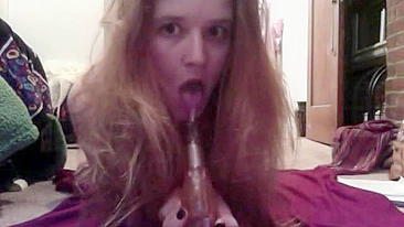 Masturbation Moans & Orgasms with Hairy Teen Girl Homemade Dildo Video