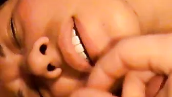 Massive Cum Shot on Fat Latina Masturbator Face!