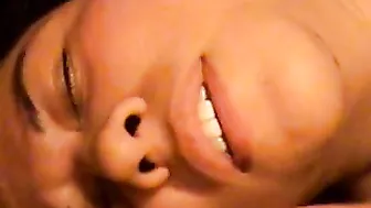 Massive Cum Shot on Fat Latina Masturbator Face!