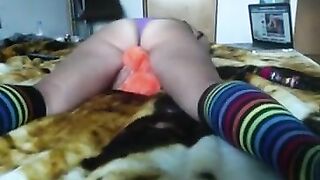 Mexican Amateur Homemade Masturbation with Socks and Porn!