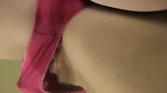 MILF Hairy Amateur Masturbates with Dildo & Cums on Mirror!