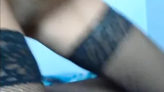 Masturbating Blonde College Girl with Big Tits and Anal Dildo!