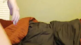 Latina Amateur Homemade Masturbation Session with Dildo and Finger