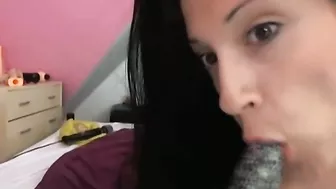 Massive Masturbation with Amateur Brunette and Huge Dildo!